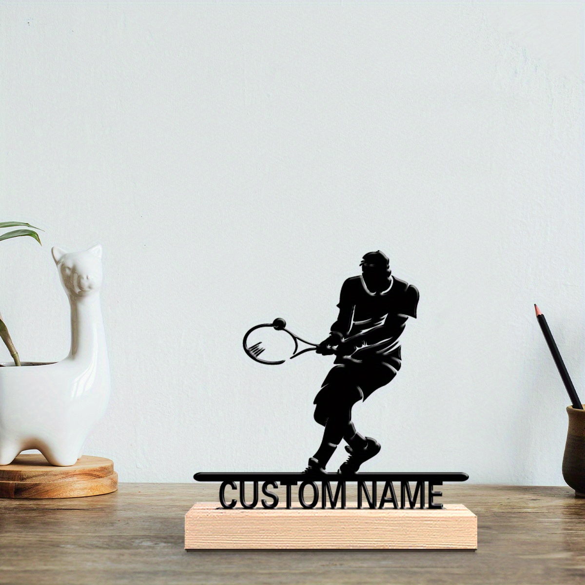Badminton Player - تمثال معدني مخصص للاعبي التنس مع