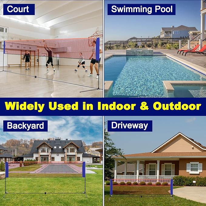 شبكة بادمنتون محمولة صغيرة الح - مراجعة Badminton Net وسعره