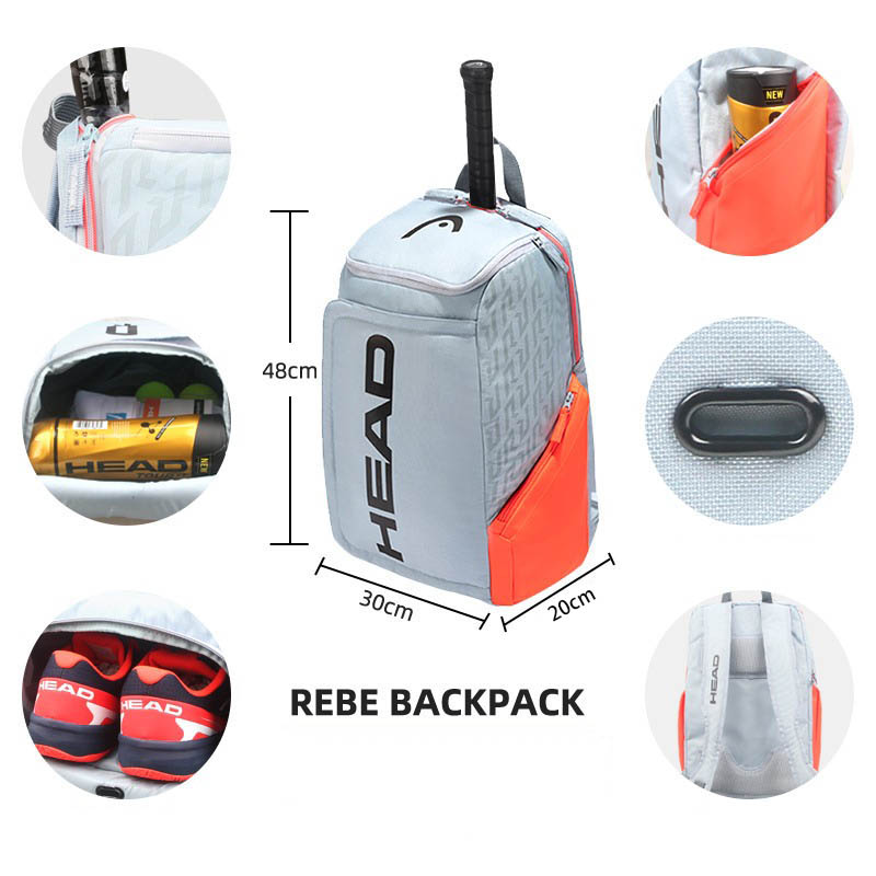 حقيبة ظهر رياضية أصلية من هيد  - مراجعة Backpack Racket Bag وسعره