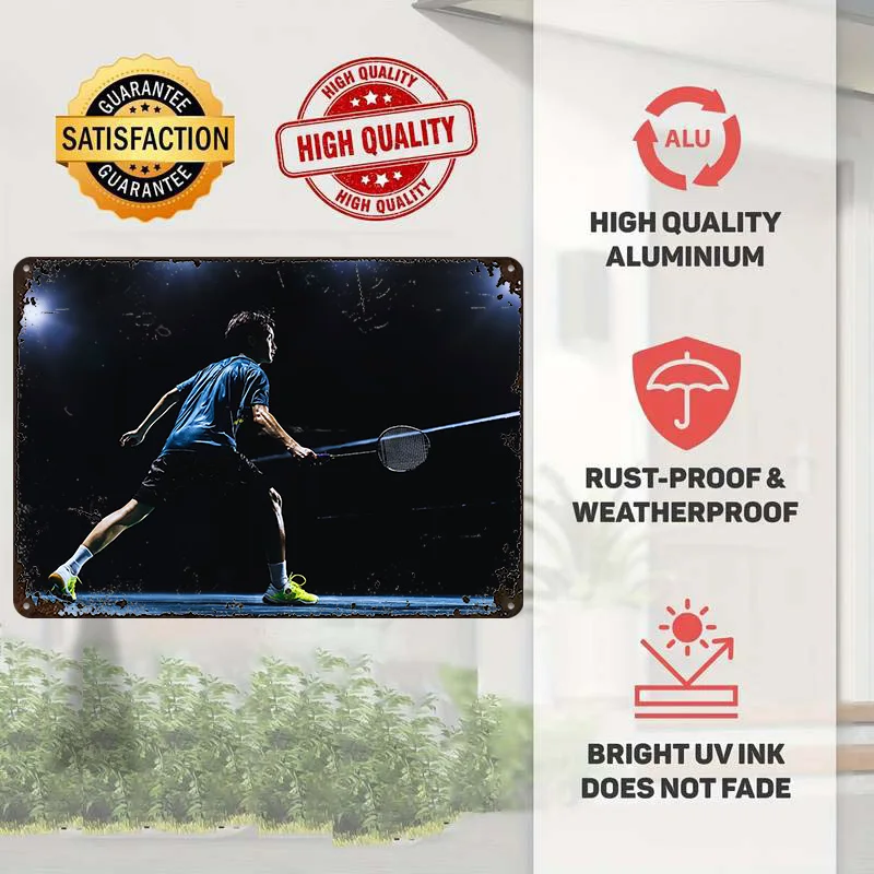 ملصق مطبوع ثلاثي الأبعاد للاعب - مراجعة Badminton Europe وسعره